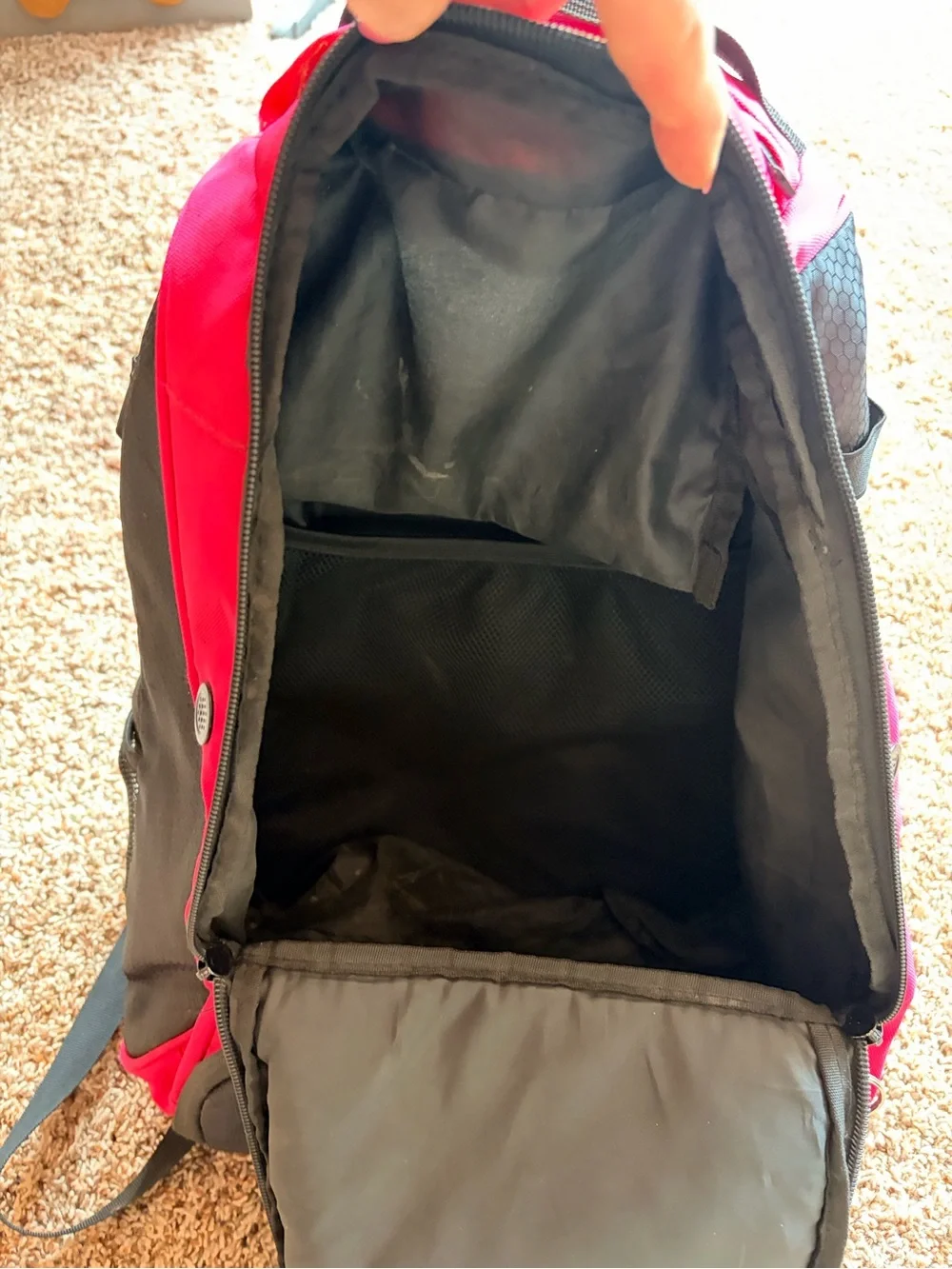 Pink & Black Daypack Backpack - Lightweight Outdoor Pack